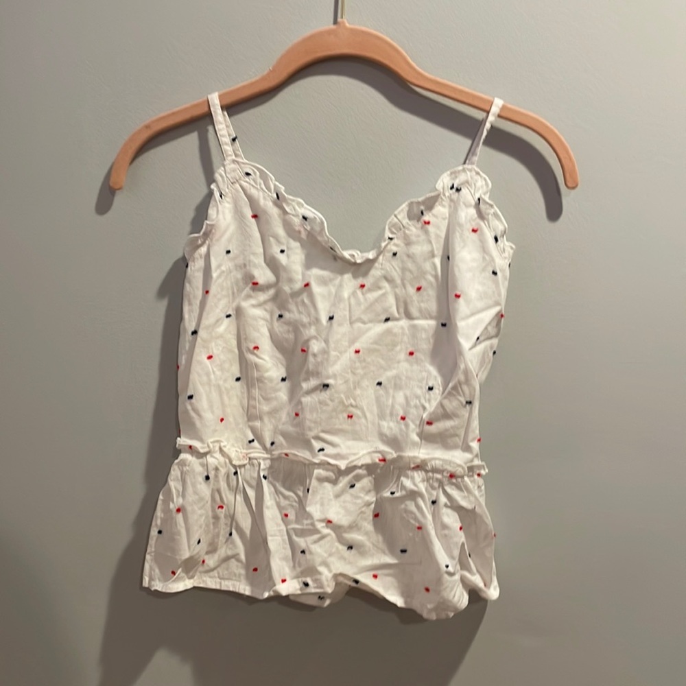 Brand red, white and blue blouse